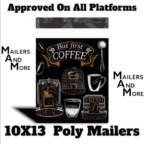 25 10X13 5 Designs 5 Each Dark Roast Variety Pack MAILERS, Envelopes, Bags - Picture 6 of 6